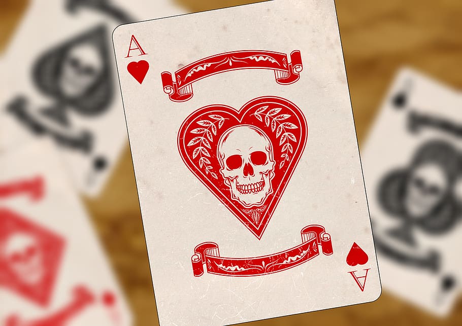 ace, heart, playing, card, playing cards, cross, pik, diamonds, card game, skat