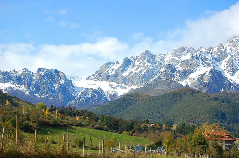 mountains, landscape, mountain landscape, nature, asturias, mountain, european Alps, outdoors, scenics, summer