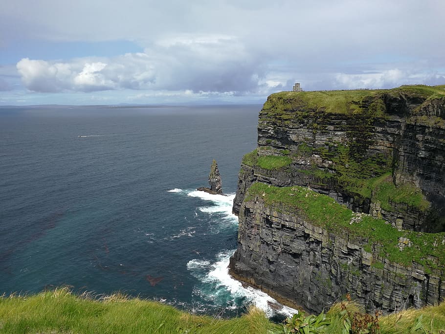 아일랜드, 아일랜드어, 절벽, moher, 자연, 바위 해안, 바위, 전망, 해안, 풍경