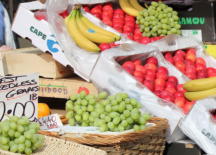 frutas, comércio verde, uvas, mercado, alimentação saudável, frescura, comida, bem-estar, comida e bebida, varejo