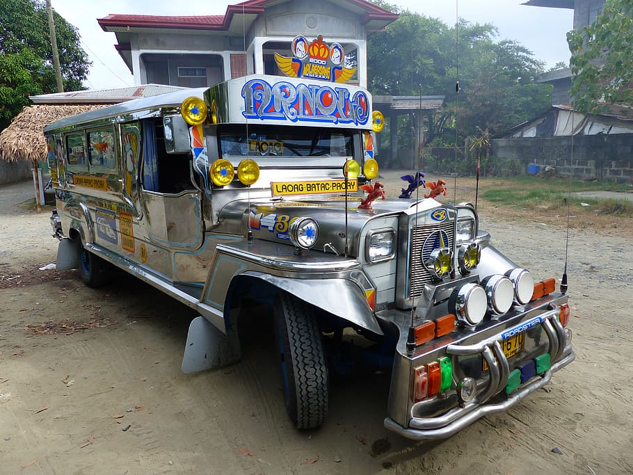 Filipinas, jeep gris, vehículo terrestre, modo de transporte, transporte, día, calle, ciudad, arquitectura, vehículo de motor