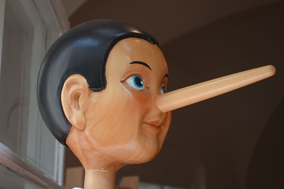 ピノキオヘッドバスト, ピノキオ, 鼻, 横に​​なっている鼻, 長い, 嘘, おとぎ話, 人形, 木製人形, 図