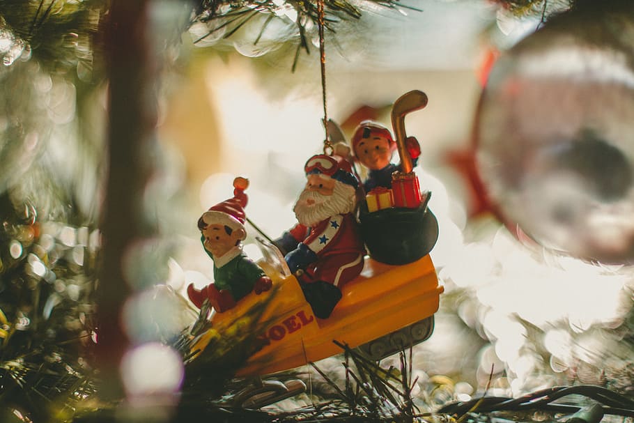クリスマス, ツリー, 装飾, 装飾品, 休日, シーズン, サンタクロース, 表現, お祝い, クリスマスの装飾