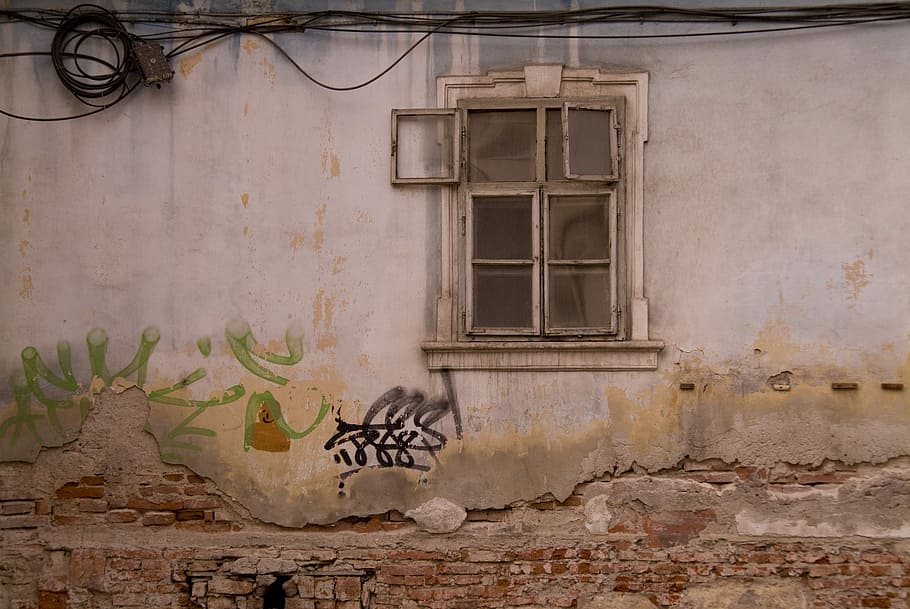 Romanian, Romania, Wall, Window, Old, poverty, architecture, building exterior, house, built structure