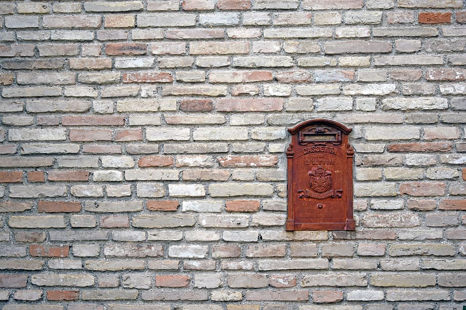 rectangular, marrón, madera, arte de la puerta del buzón, correo, cartas, correo electrónico, pared, correspondencia, comunicación