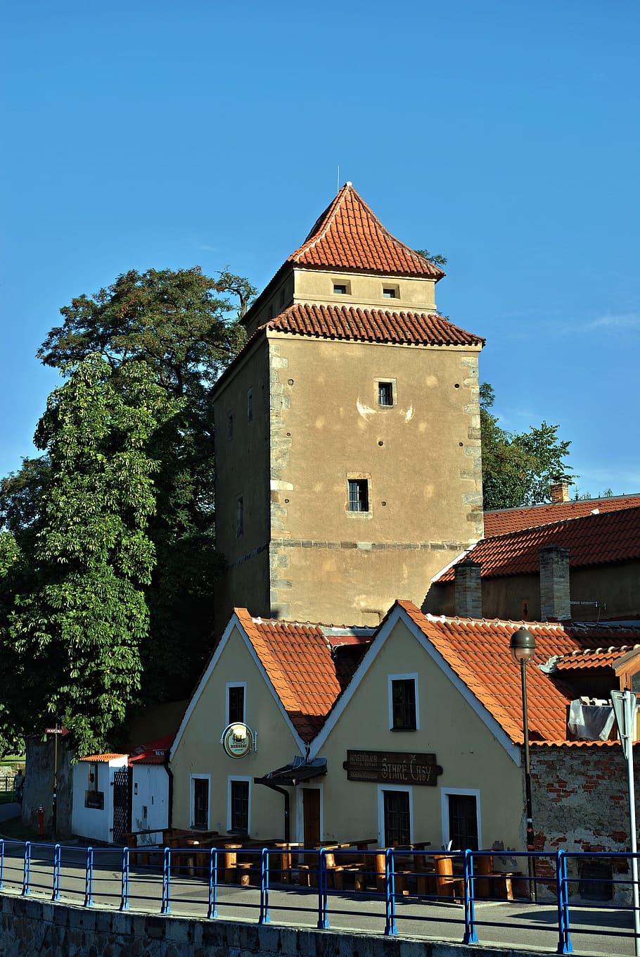 Czech, Budejovice, Mr, Iron, czech budejovice, mr iron, spilhaybl, castle tower, zátkovo waterfront, house
