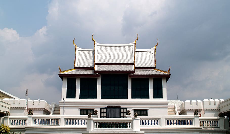bangkok, grand, wat, buddha, emerald, royal, building, thailand, decoration, tower
