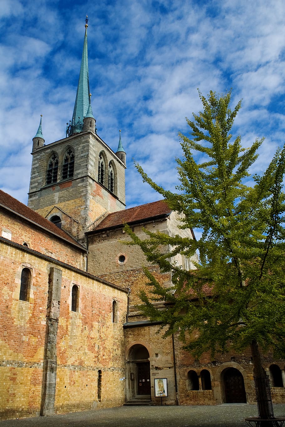 church, payerne, romanesque, switzerland, abbey, old, architecture, middle ages, sky, built structure