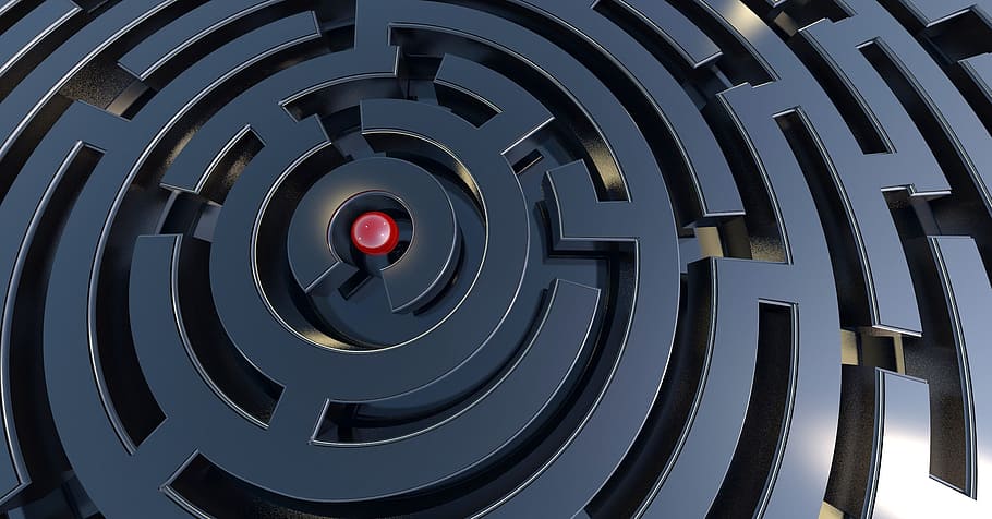 close, photography, grey, maze, close up photography, labyrinth, target, away, conception, confusion