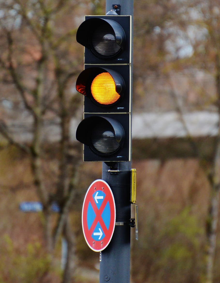 Traffic Lights, Yellow, Road, light signal, traffic light signal, traffic signal, beacon, stoplight, sign, road Sign