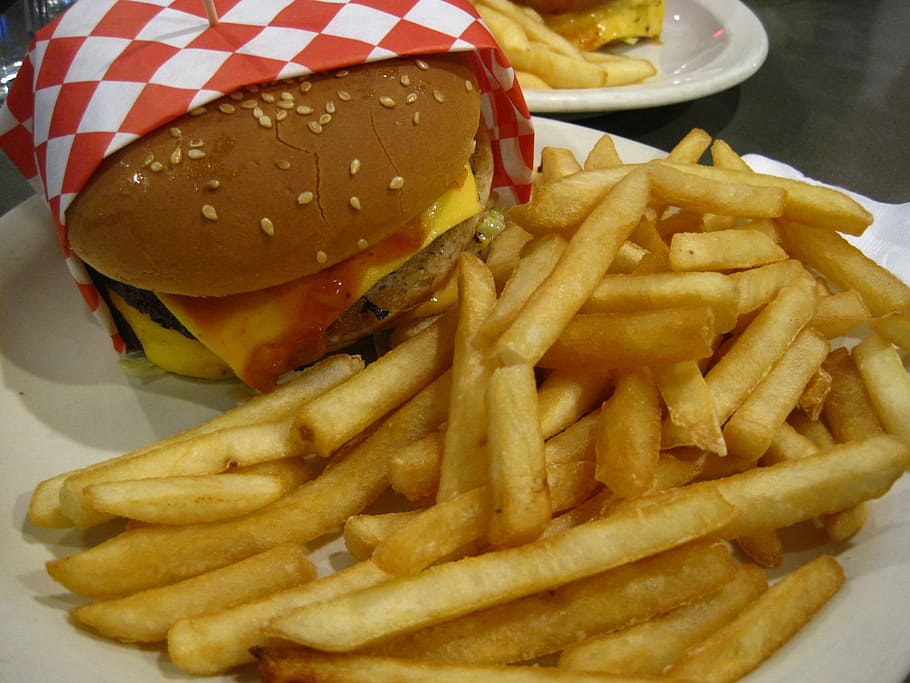 french, fries, hamburger, cheeseburger, burger, french fries, fast food, junk food, mc donald's, prepared potato