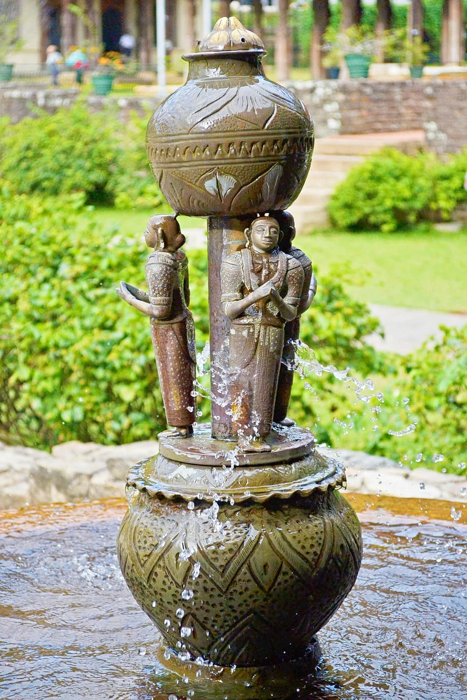 fountain, palace, sri lanka, temple of the tooth, kandy, ceylon, cultures, decoration, architecture, art and craft