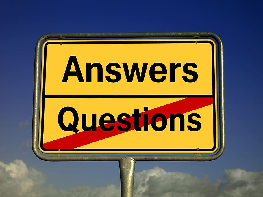 answers questions signage, town sign, place name sign, support, questions, answers, help, assistance, participation, help performance