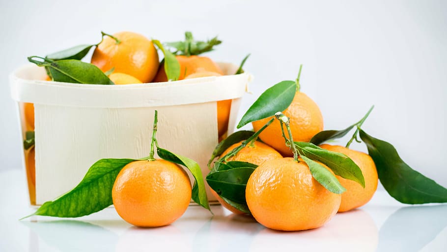 orange, fruits, box, tangerines, clementines, fruit, vitamins, healthy, citrus fruit, fruity