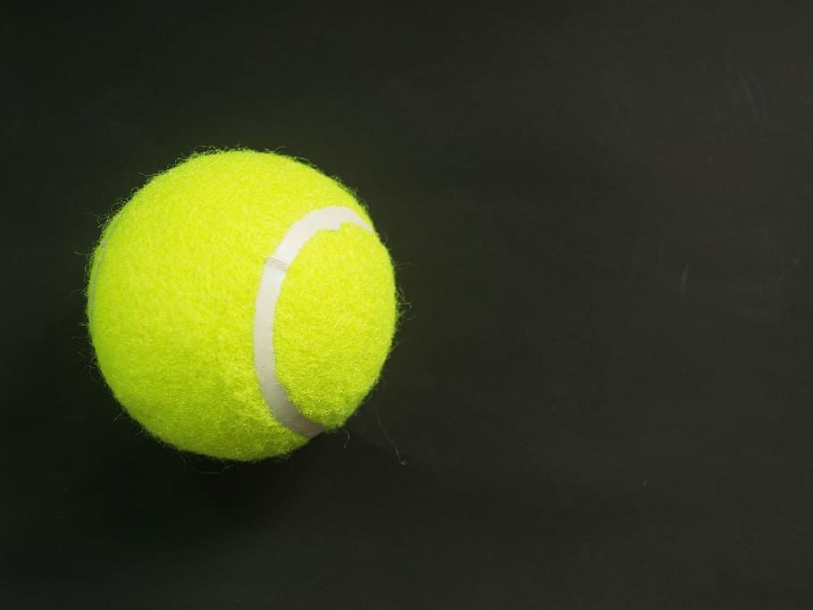 tennis ball, ball, racket, white, yellow, background, closeup, isolated, leisure, hairy
