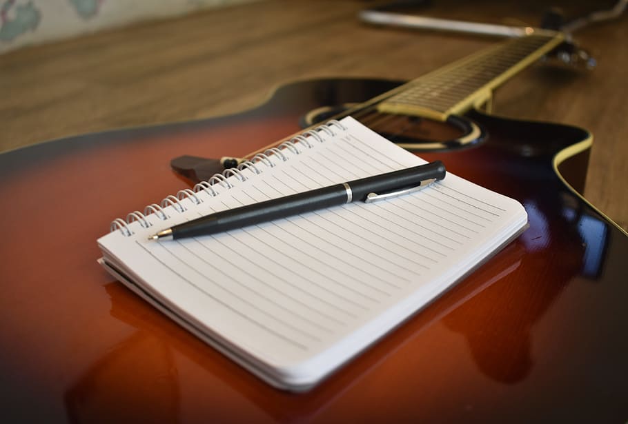 songwriting, guitar, songwriter, composer, acoustic, musician, instrument, guitarist, musical, note pad