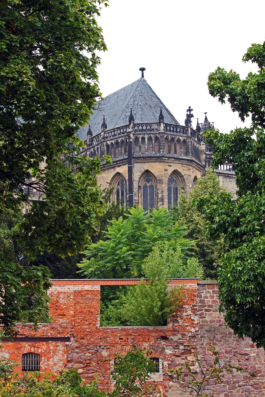 magdeburg, church, historic center, city wall, saxony-anhalt, historically, architecture, building, places of interest, city view