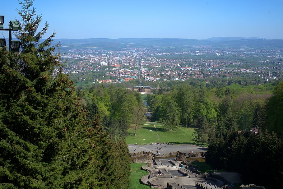 kassel, hercules, stairs, park, landmark, world heritage, hesse, wilhelmshöhe, mountain park, statue