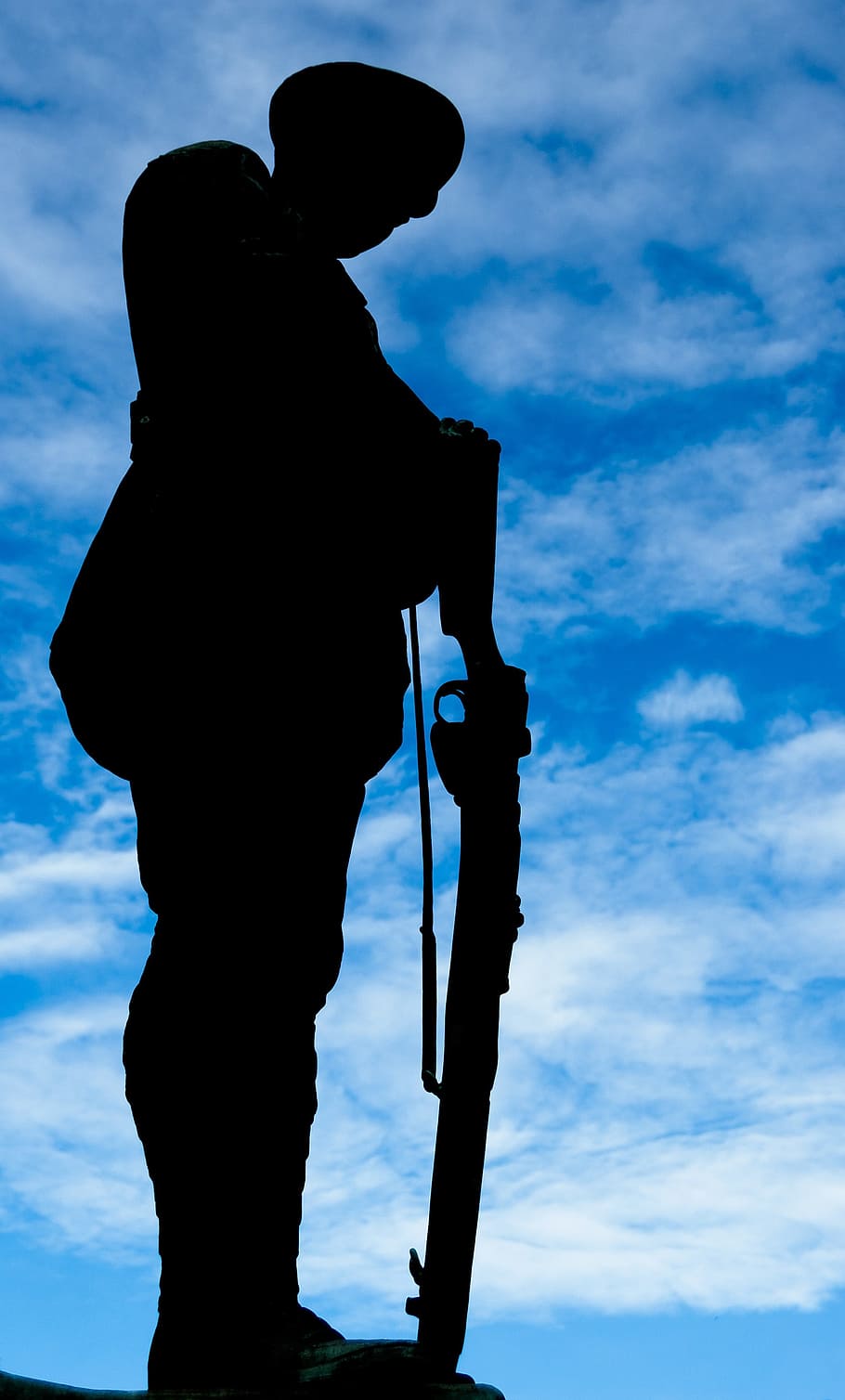 silhouette, soldier statue, remembrance day, soldier, world war 1, war, memorial, military, peace, veterans