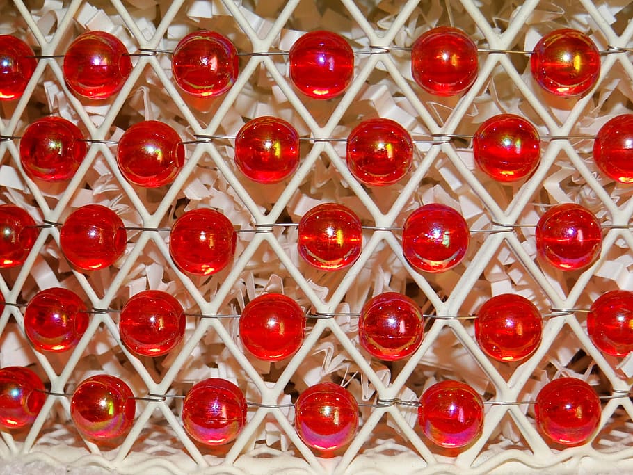 Beads, Baskets, Wires, Wired, red, patterns, diamond, shapes, designs, colorful