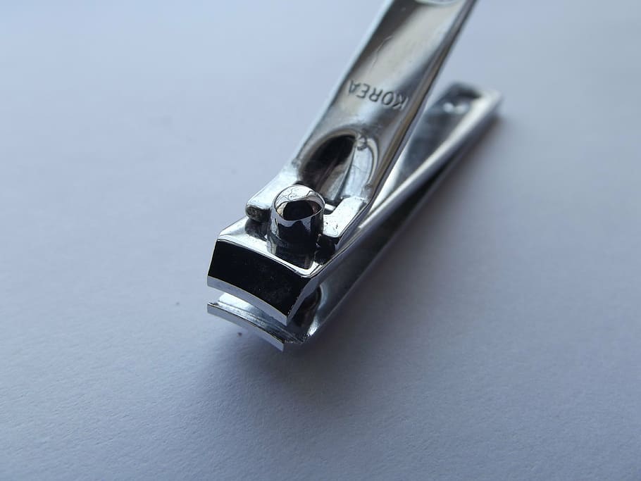 silver nail clipper, nail clippers, cut nails, nail scissors, court, hygiene, care of the body, nail, bathroom, close-up