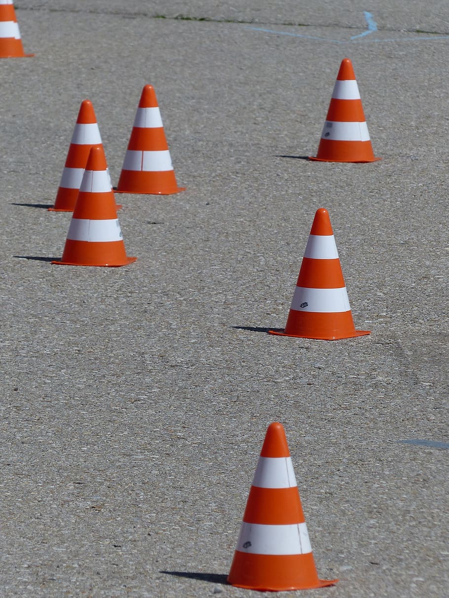 signalling, cone, site, traffic, security, traffic cone, safety, striped, sign, road