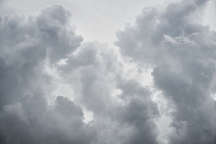 曇り空, 雲, 雨, 灰色, 夏, 白, 風景, 自然, 白い雲, 空