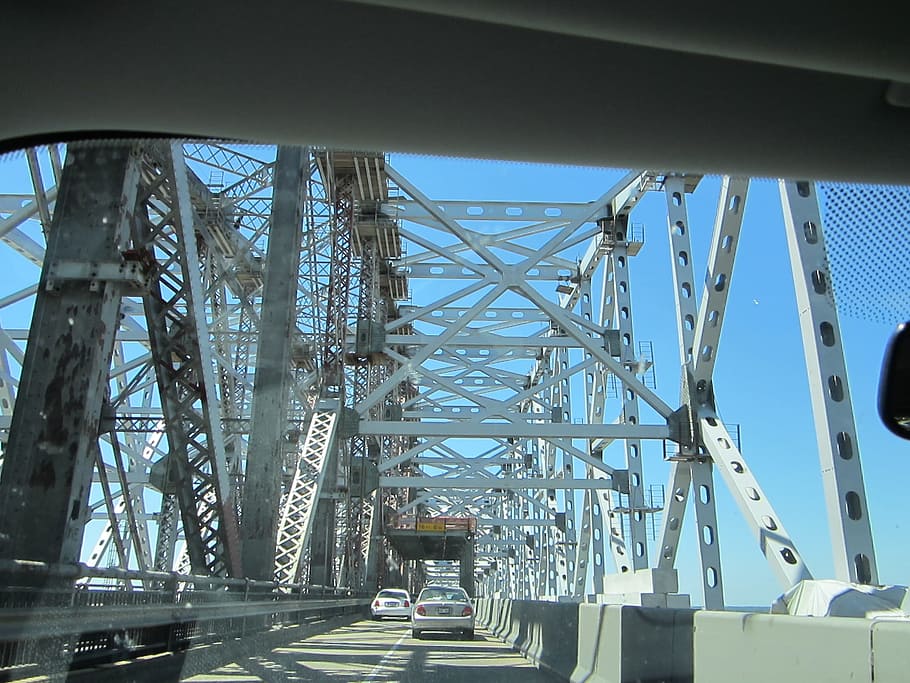 Bridge, Mississippi River, New Orleans, urban, usa, city, structure, exterior, travel, america
