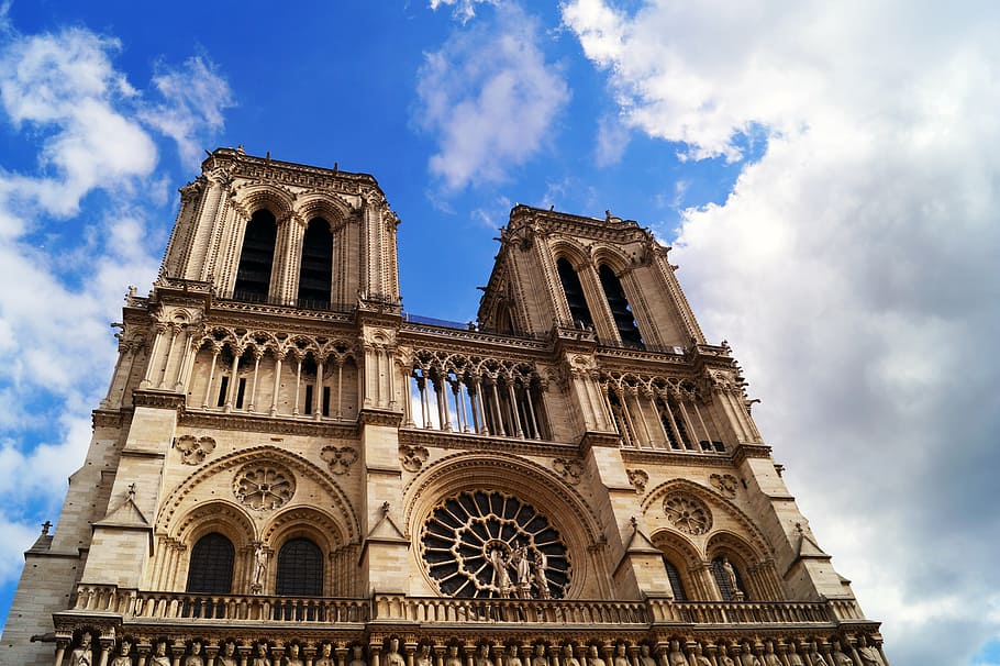 Notre-Dame, París, iglesia, catedral, torre, Francia, arquitectura, lugar famoso, catolicismo, Europa
