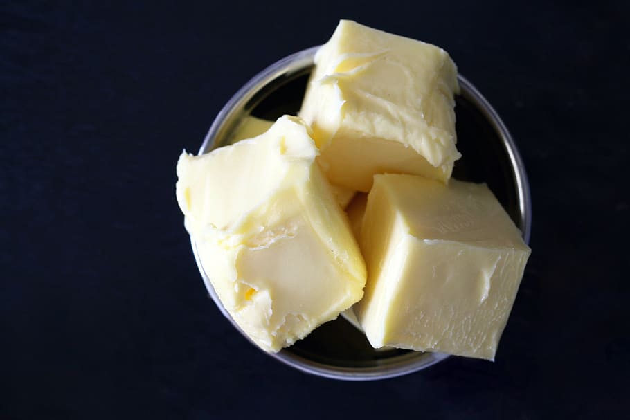 slices of cheese, butter, ingredient, yellow, cooking, baking, kitchen, homemade, preparation, dessert