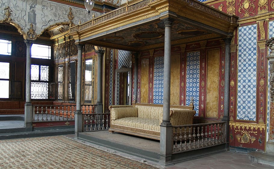 Istanbul, Harem, Bed, history, indoors, architecture, window, built structure, building, day