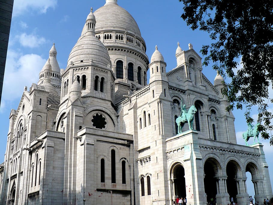 París, Francia, arte, Montmartre, mártires de montaña, basílica, sacré-cœur, exterior del edificio, arquitectura, estructura construida