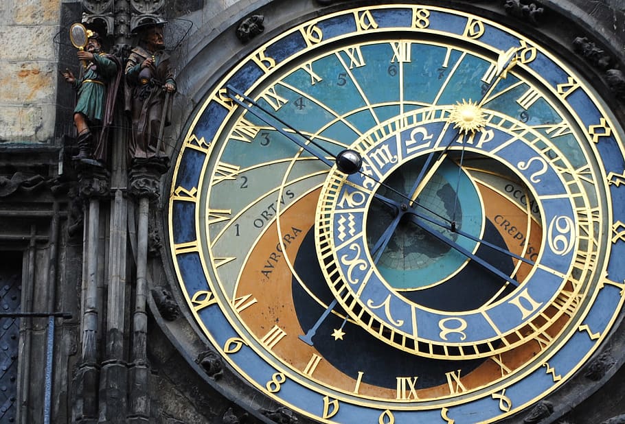 Republik Ceko, Praha, Balai Kota, Badai, badai balai kota, jam, jam astronomi, kota tua, tujuan perjalanan, tanda astrologi
