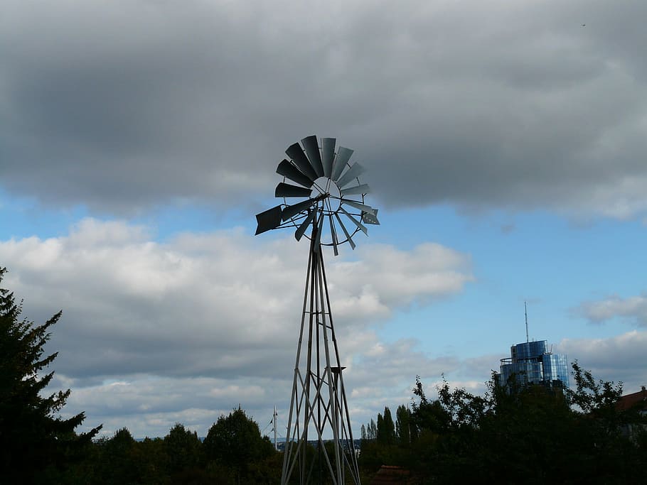Pinwheel, Wind Power Plant, wind, wind generator, windmill, power generators, alternative, energy, renewable, sky