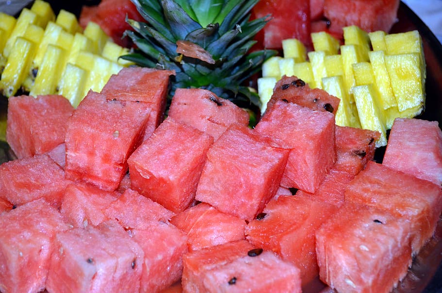 fruit, watermelon, pineapple, food and drink, food, freshness, healthy eating, meat, wellbeing, close-up