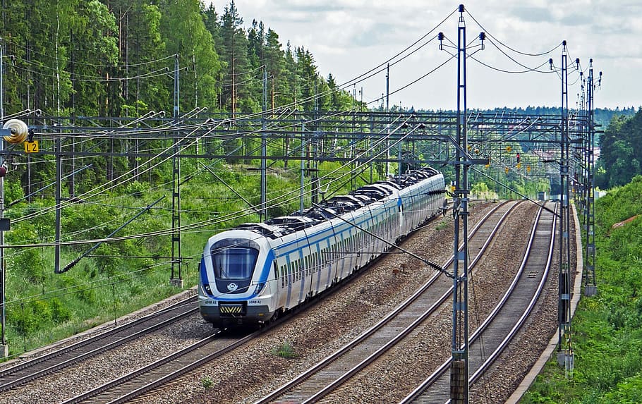 bahn, Ascent, Descent, S Bahn, ascent and descent, stockholm - uppsala, railroad trasse, viergleisig, suburban, airport connection