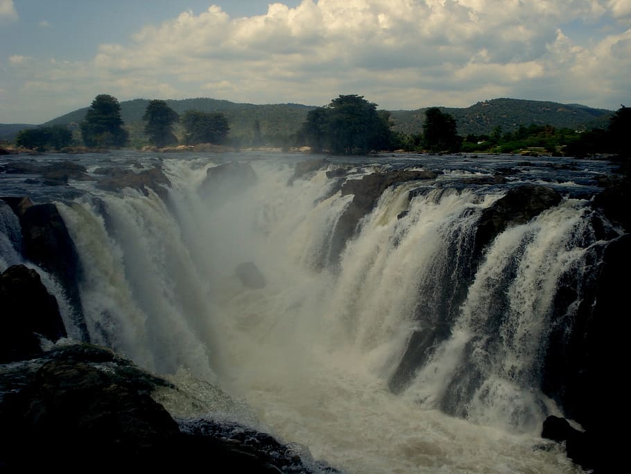 cascada, agua, río, naturaleza, natural, aguas, claro, india, paisaje, paisajes