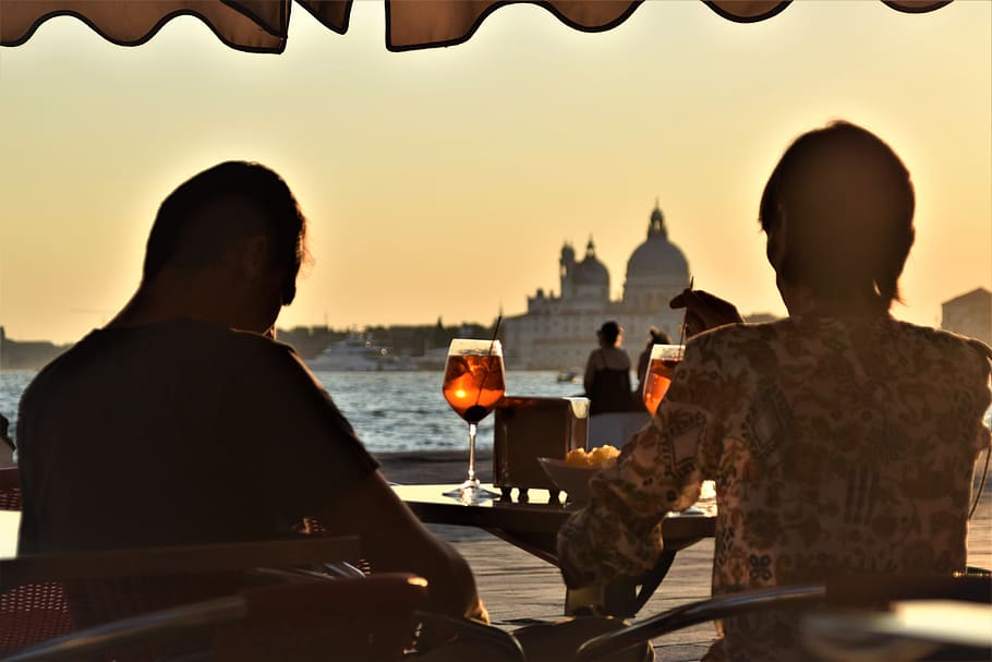 Venice, Sunset, Sundowner, Spritz, aperol, travel, italy, city, europe, tourism