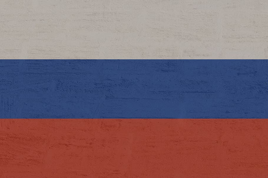 russia, flag, blue, backgrounds, wall - building feature, architecture, textured, copy space, full frame, built structure