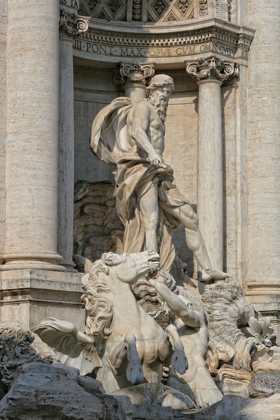 Italia, Roma, la Fontana de Trevi, escultura, estatua, arquitectura, destinos de viaje, monumento, exterior del edificio, arte y artesanía