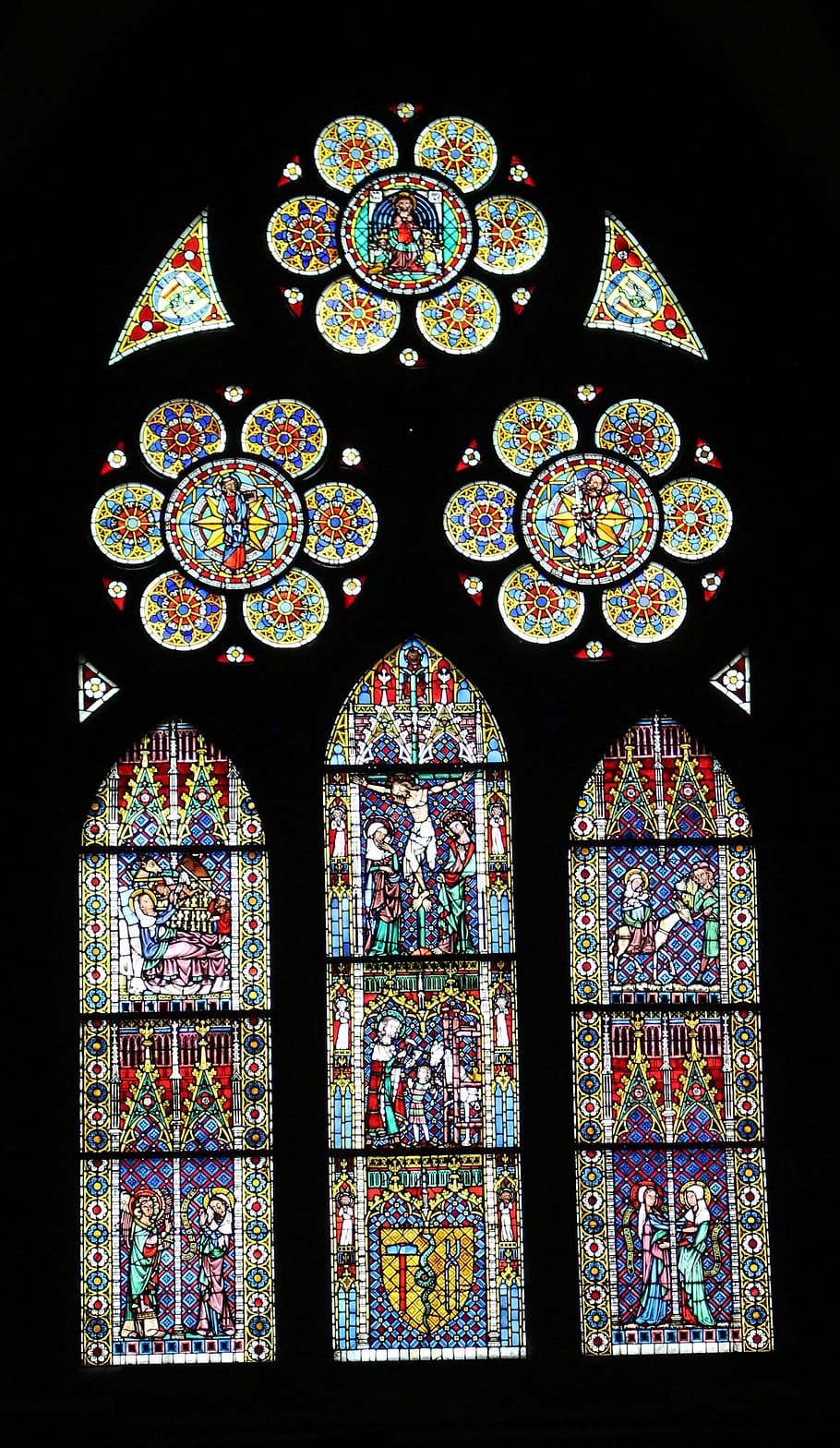 ventana de la iglesia, Friburgo, Münster, patrón, vidrieras, ventana, diseño, material de vidrio, vidrio, multicolor