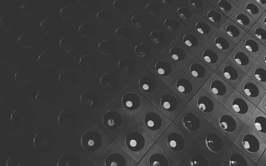 black surface, black, white, light, hole, abstract, black and white, backgrounds, full frame, pattern