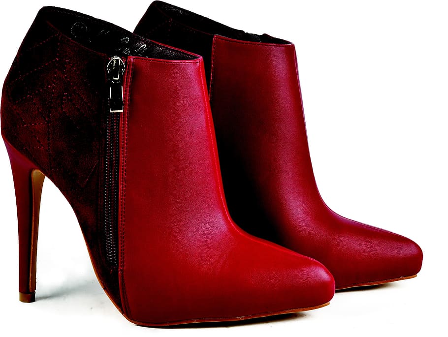 Moda, mujer, cuero, tacones, rojo, calzado, belleza, elegancia, zapato, tacones altos