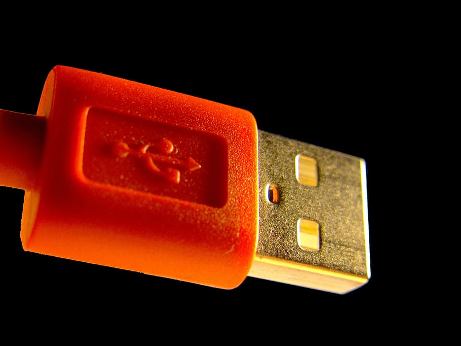 close, red, usb cable, usb plug, usb, cable, computer, connection, plug, computer accessories
