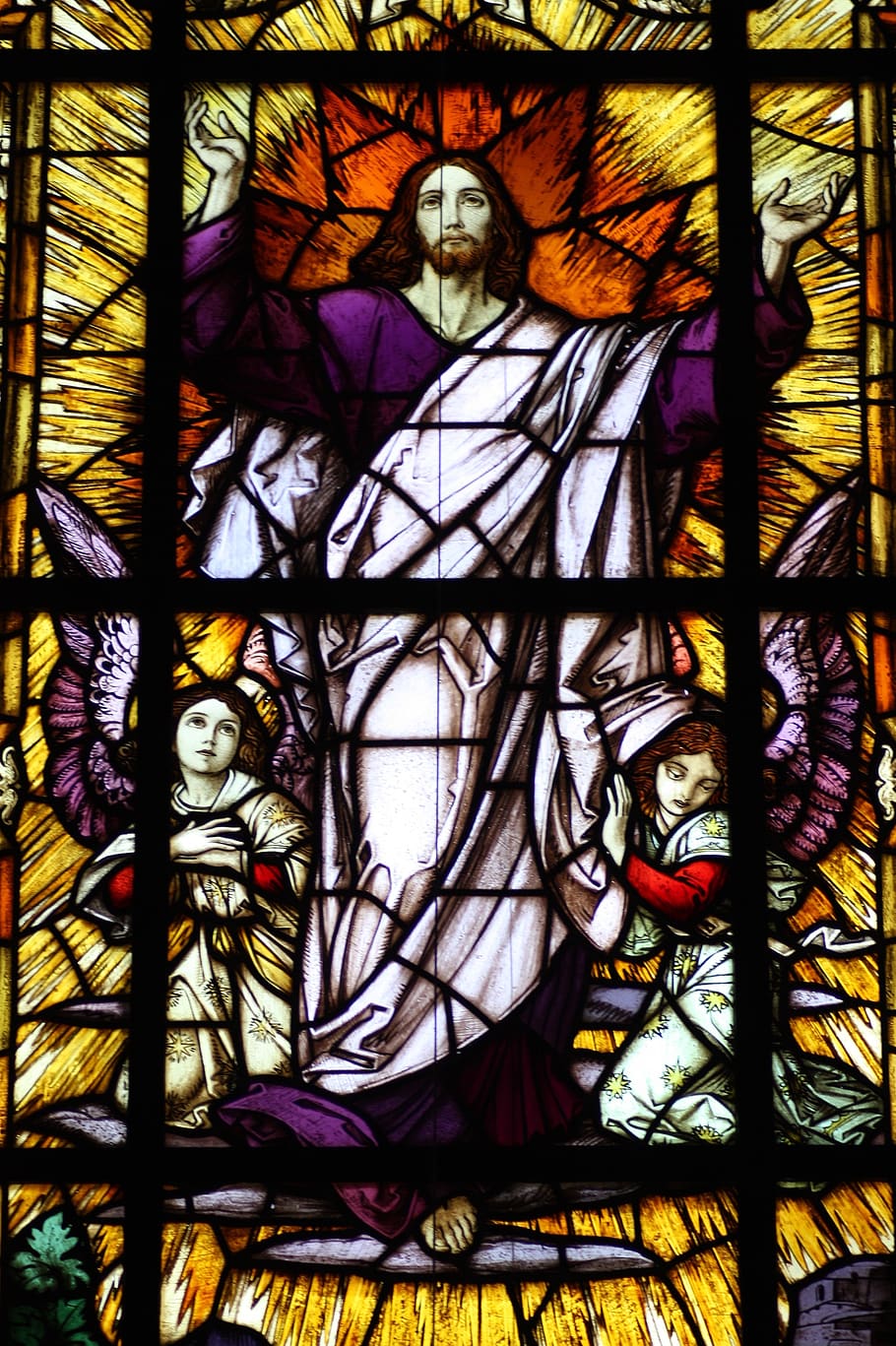 jesus, resurrection, church window, mary rosenberg, church, faith, window, stained glass, jesus christ, art and craft