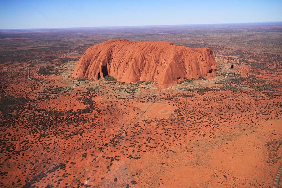 brown, sand mountain, daytime, uluru, ayers rock, australia, outback, northern territory, desert, rock