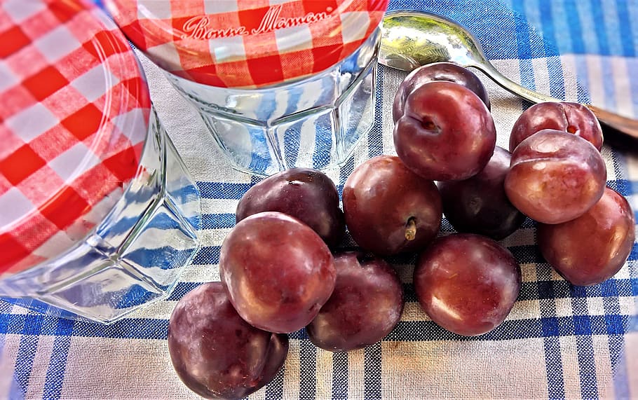 plum, buah-buahan, buah batu, musim panas, alam, segar, plum ungu, manis, berair, lezat