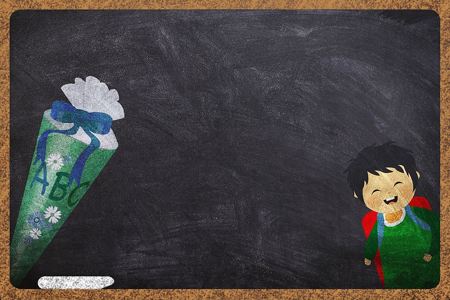 chalkboard wallpaper, schultüte, students, board, background image, chalk, training, back to school, greeting card, first-graders