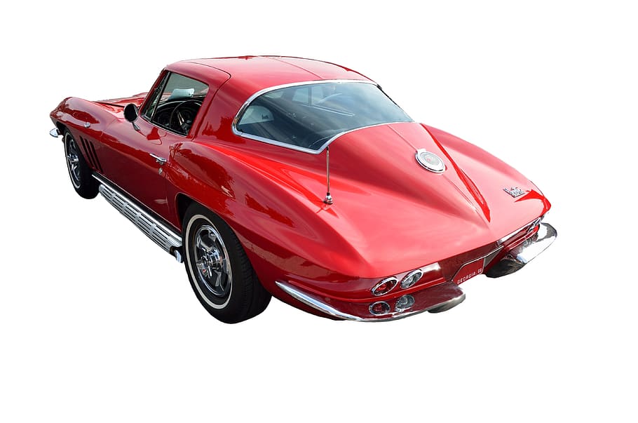 corvette stingray, automobile, car, sports car, nostalgia, isolated background, fast, speed, car show, design