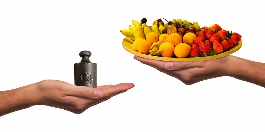buah-buahan di keranjang, makan, makanan, buah, vitamin, hapus, hampir waktunya, diet, stroberi, pisang